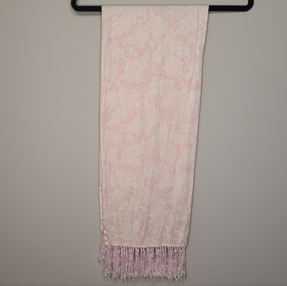 Ann Taylor Vintage Silk Scarf Pink Floral - Picture 4 of 11